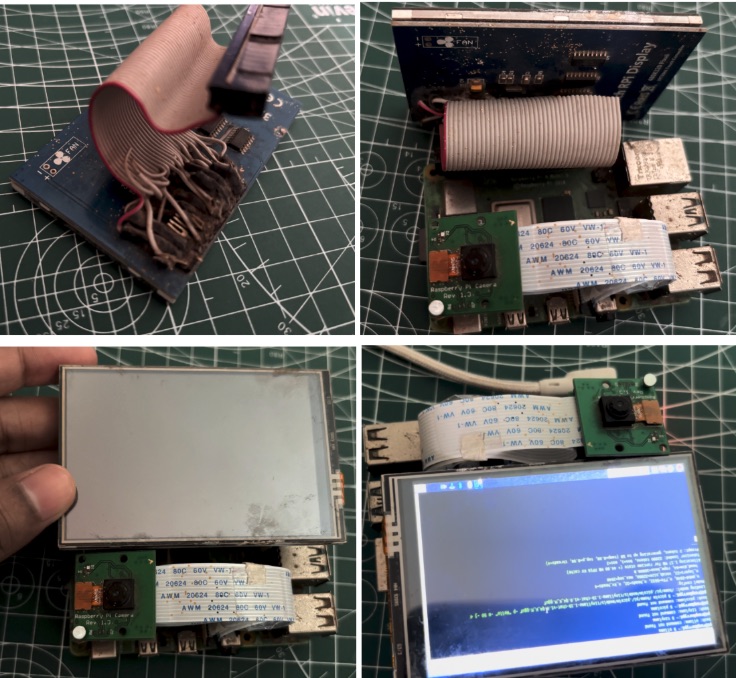 Fig 3. Adding a camera and a display to a local LLM device using  Raspberry Pi.
