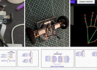 AI Hand Gesture Controlled Mini Robot AI Hand Gesture Controlled Mini Robot PCB Using MediaPipe and DRV8833