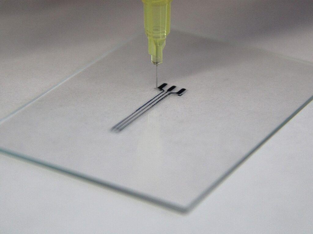 3D printing allows the team to produce bioelectronics faster and with better biocompatibility to the body's soft tissues than traditional fabrication methods. Credit: Provided by Tao Zhou. All Rights Reserved.