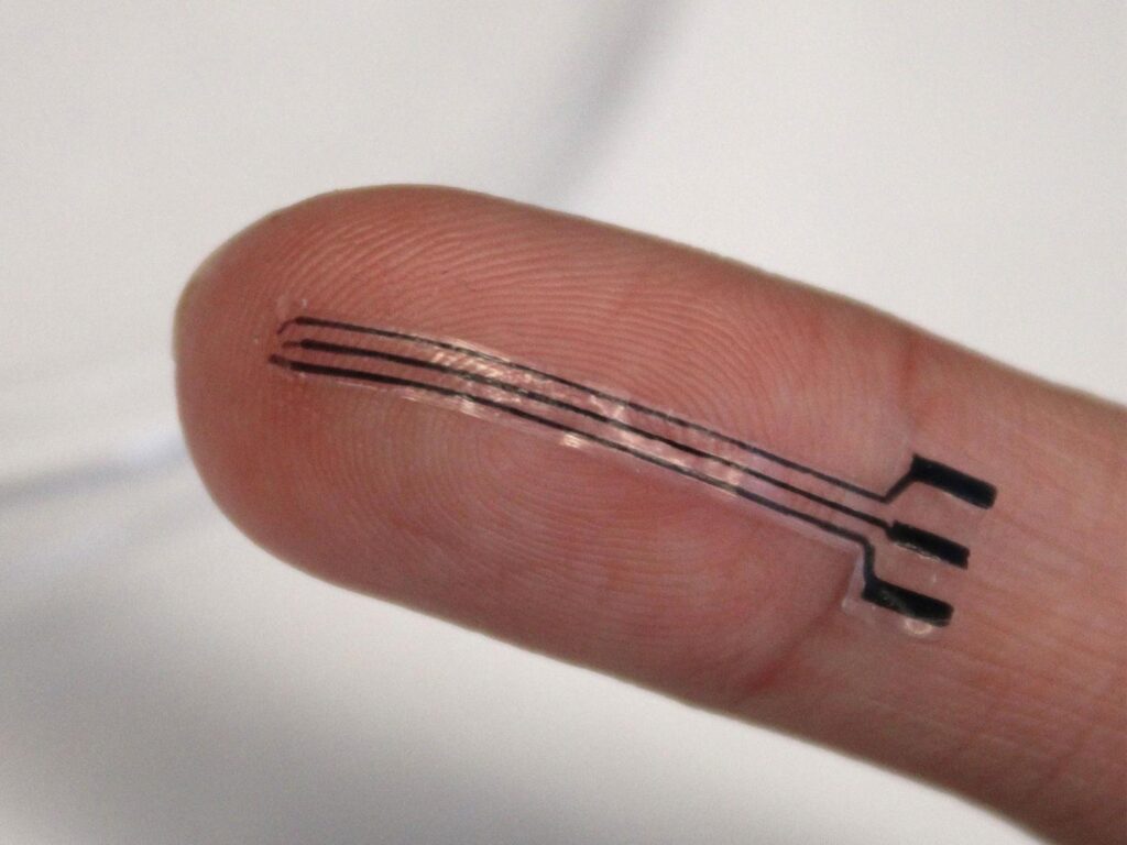 Even though the team's new bioelectronic is only about the size of a fingertip, it could offer an effective and biocompatible approach to addressing high blood pressure. Credit: Provided by Tao Zhou. All Rights Reserved.