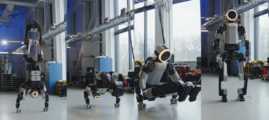 A developmental version of Atlas, unveiled by Boston Dynamics, performs gymnastics moves. Photo courtesy of Boston Dynamics