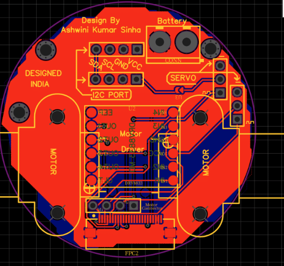 Fig 3. PCB design of Robot Motor controller
