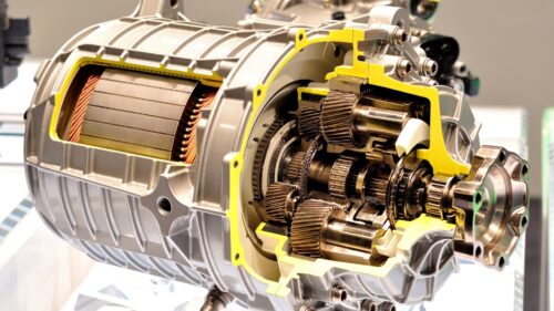 Integrated electric car drive module 