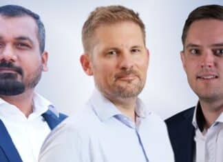 (L-R) Tobias Stalfors, CTO – Development Department, Nisarg Nirmalkumar,  CXO, Skillicon Technologies, Freddy Dahlberg,  Head of Partner Sales & Strategy