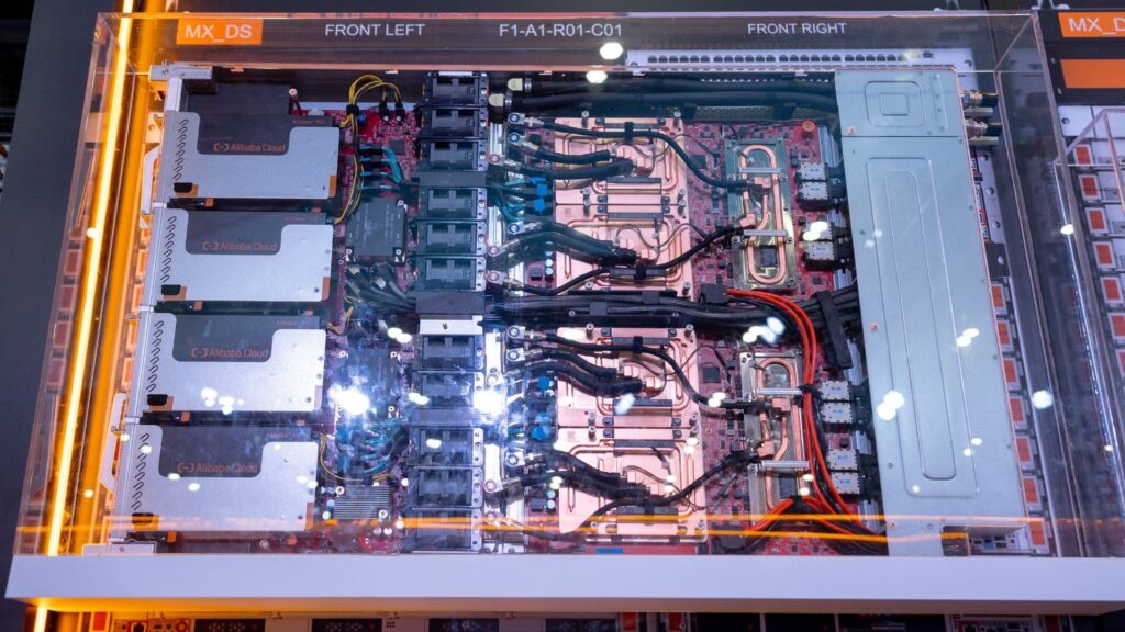Alibaba Cloud Panjiu AI Infra 2.0 supernode server, incorporates photonic chip modules. (Representational image)