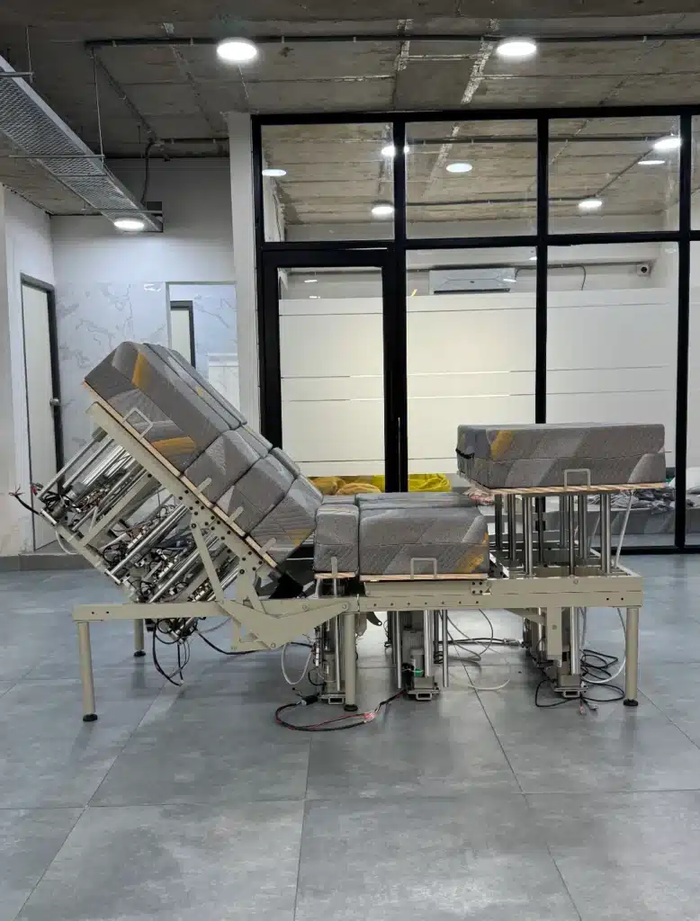 An early prototype of the bed from 2025.