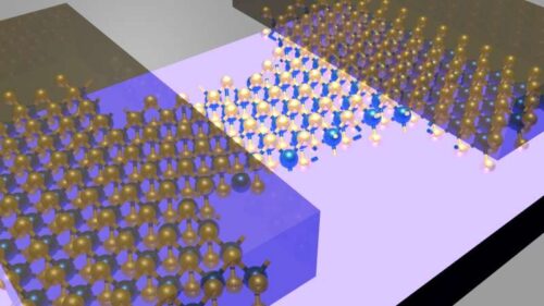 A schematic of the team’s nanoribbon transistors. Credit: Peña et al.