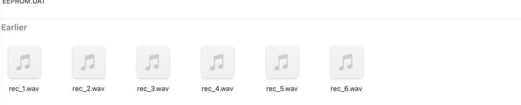The recordings are getting saved in .wav files