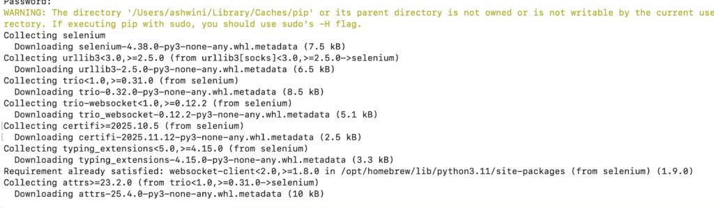 Installing dependencies 