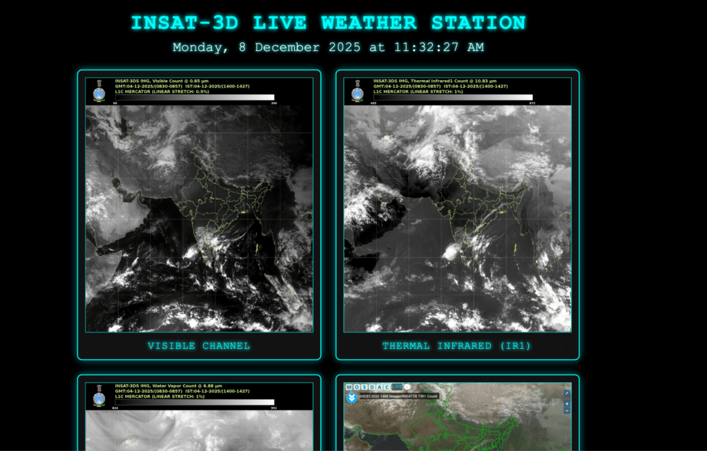 Indian satellite image received
