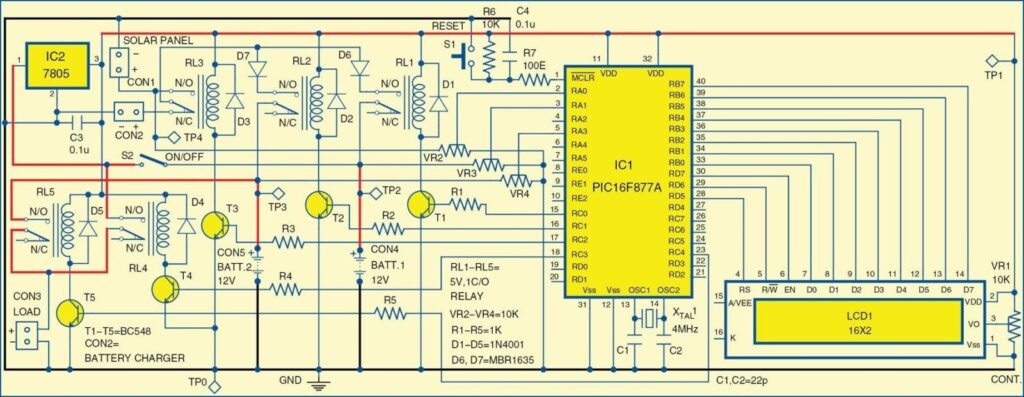 Solar Home Lighting Circuit