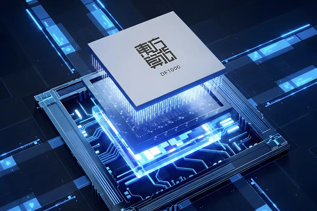 Dongfang Suanxin’s DF1000 chip, which is expected to enter mass production in late 2026. Photo: Dongfang Suanxin