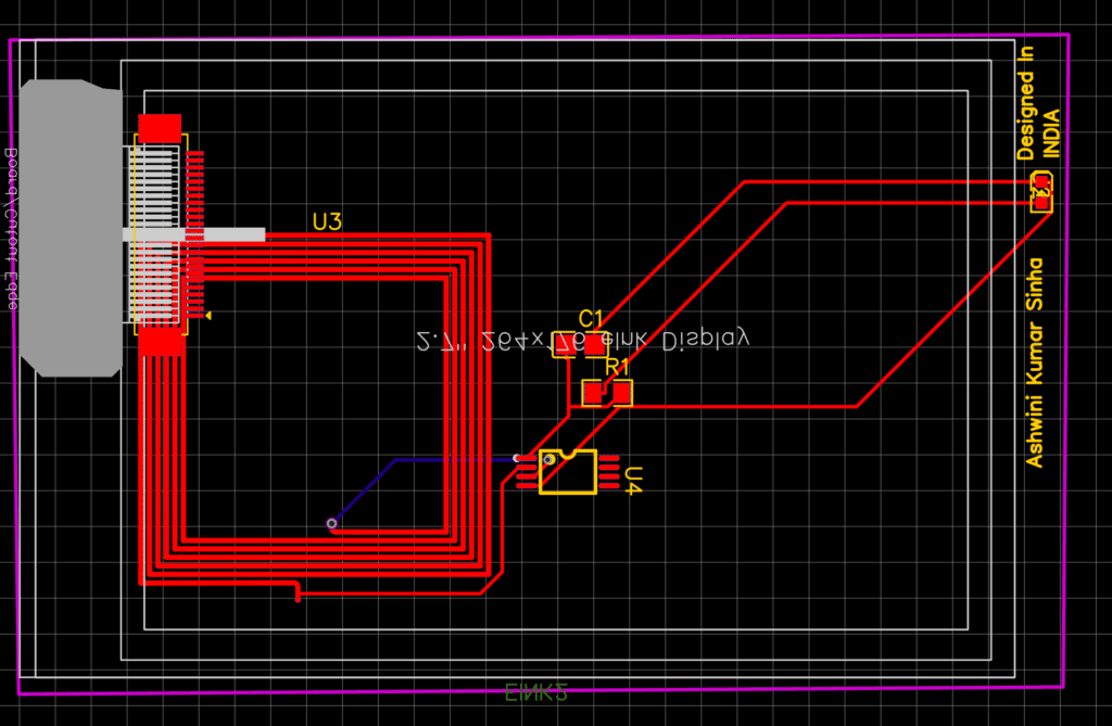 NFC batteryless display card PCB Layout