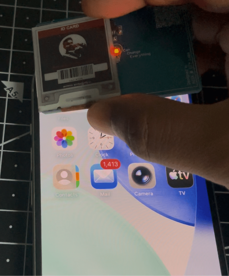 NFC sharing data with scanner device