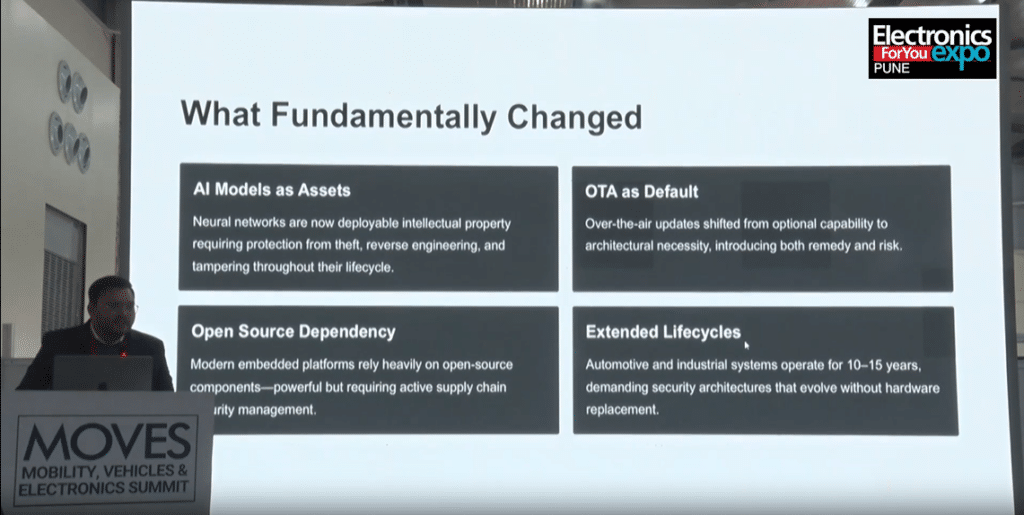 Nikesh explaining structural shifts that reshaped embedded security over the decade