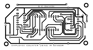 PCB layout design for the employee counter