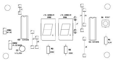 Components layout of the employee counter circuit