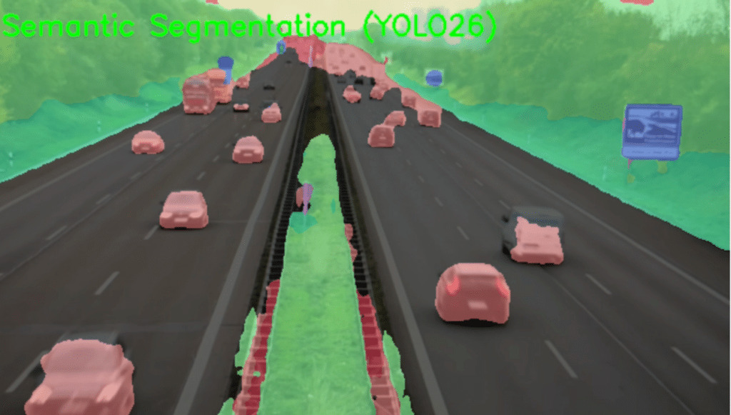 Prototype of the semantic segmentation for ADAS using Yolo