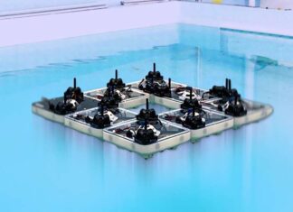 Self-Assembling Water Robots Reshape Future Floating Infrastructure Systems