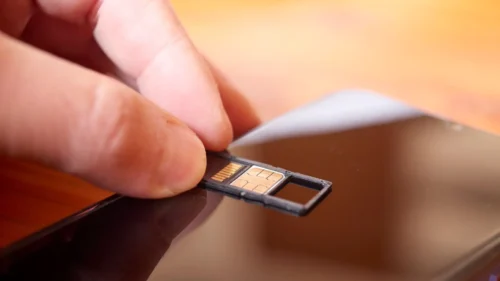 Representational image of a SIM card.