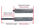 Example of a 100 mm linear actuator used to lift the waste collection plate