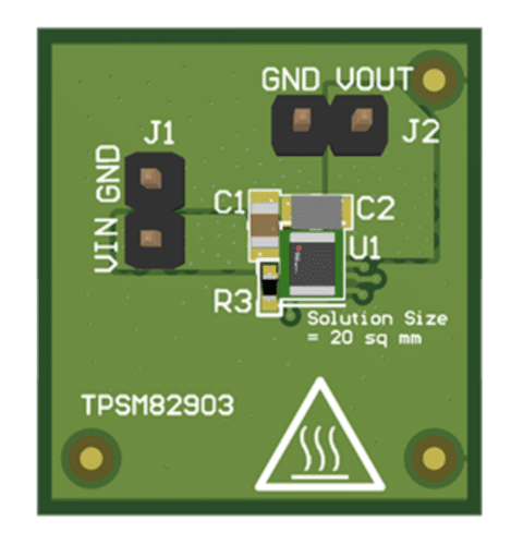 TIDA-050055 - High-power density 17-V, 3-A buck converter module with integrated inductor reference design (top design image)