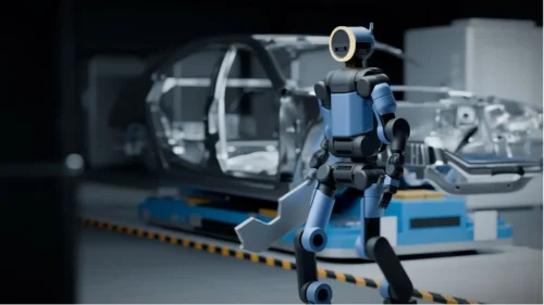 Atlas can autonomously return to its station, swap a battery in under three minutes, and resume work.