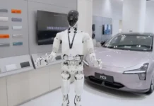 Humanoid Robot Brings New Energy To Car Showrooms