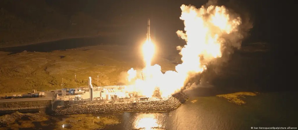 The Spectrum rocket made history as the first commercial launch to reach orbit from continental EuropeImage: Isar Aerospace/dpa/picture alliance