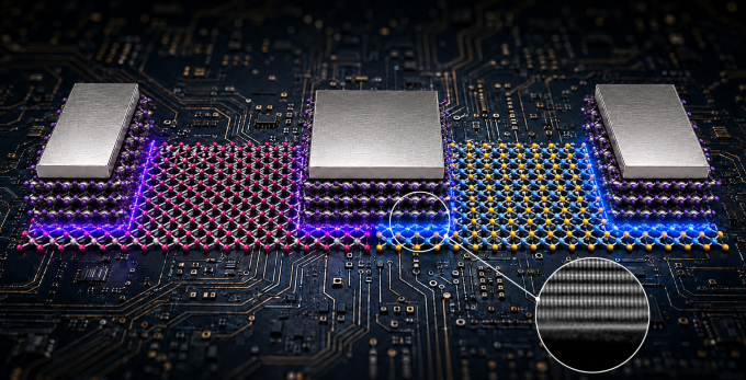 Research schematic (concept of a universal van der Waals tunneling injector for monolayer CMOS / AI-generated image re-edited), provided by KAIST