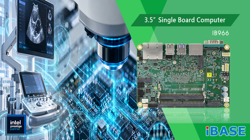 IBASE IB966 3.5-Inch SBC Delivers Up to 180 TOPS for Next-Gen Edge AI