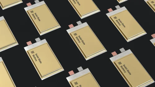Representational image of solid-state battery.