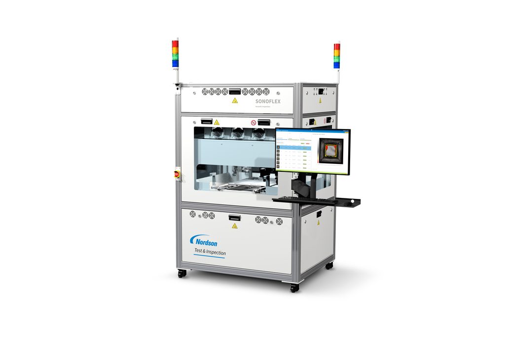 Nordson Test & Inspection will unveil its new SonoFlex Acoustic Microscopy Inspection (AMI) System at SEMICON West