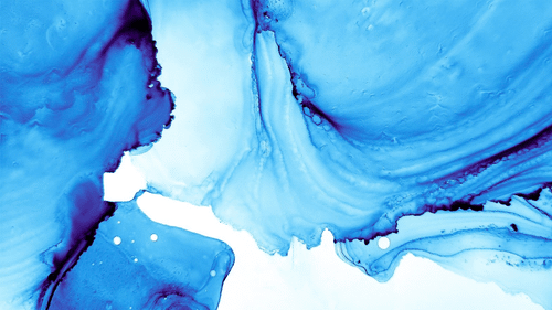 Abstract blue ink texture representing the blue pigment chemistry behind a platinum-free hydrogen fuel-cell catalyst