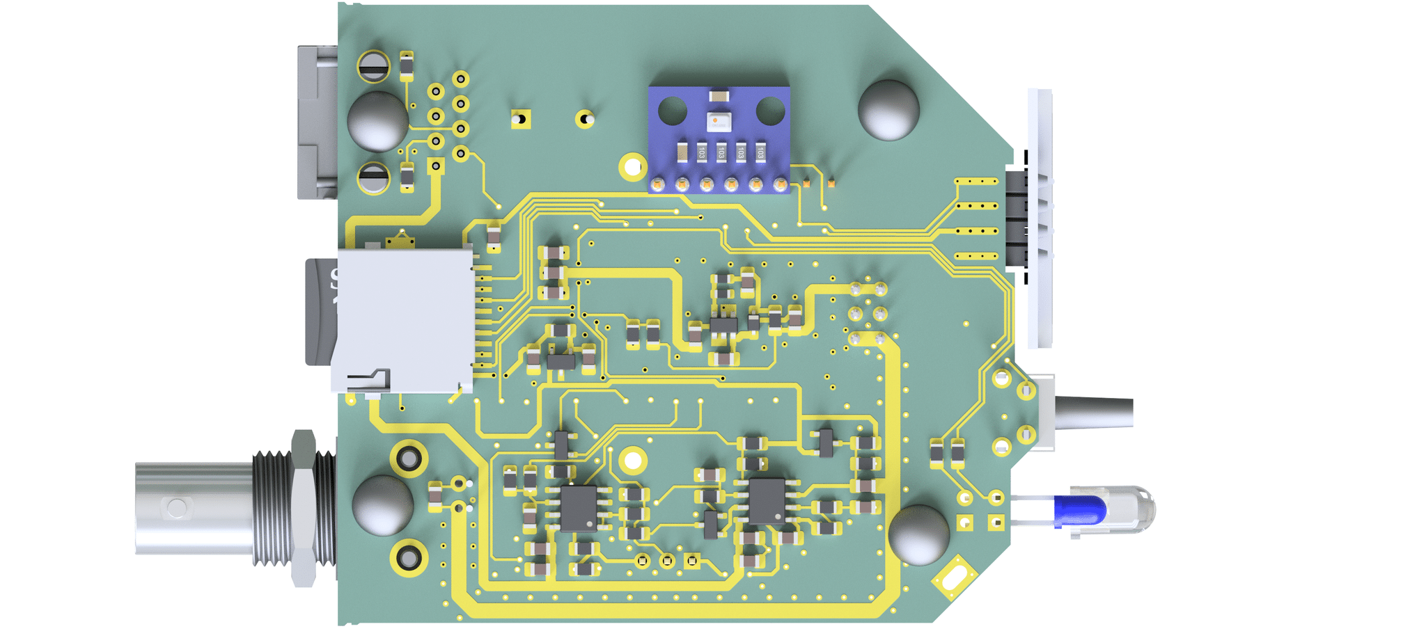 Pcb Rendering Raspberry Pi Pico Detector Catches Cosmic-Ray Muons For Under $100