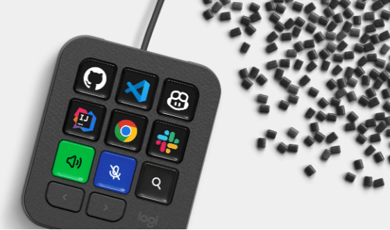Logitech’s new MX Keypad features up to 15 customizable pages and analog touch controls to streamline repetitive coding tasks.