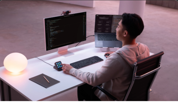Developers can use the MX Keypad to trigger custom AI workflows and shortcuts directly alongside their main keyboard setup.