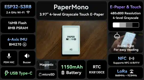 M5Stack Launches PaperMono