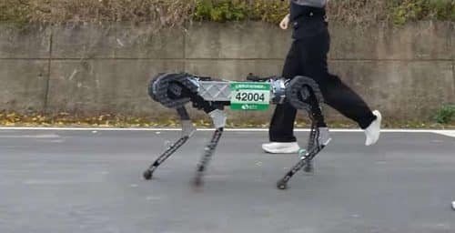 Robot dog runs a marathon on a single battery charge