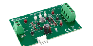Texas Instruments PMP23637 dual-phase battery charger reference design board with visible inductors and connectors