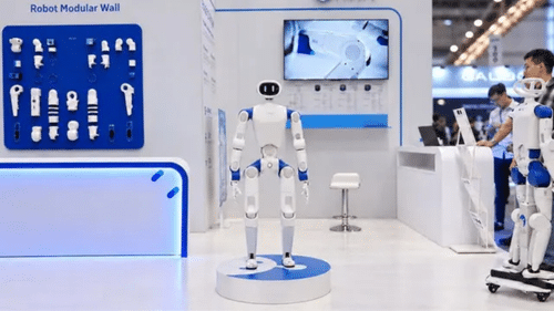 RoboParty’s RP1 humanoid robot on display at IROS 2026.