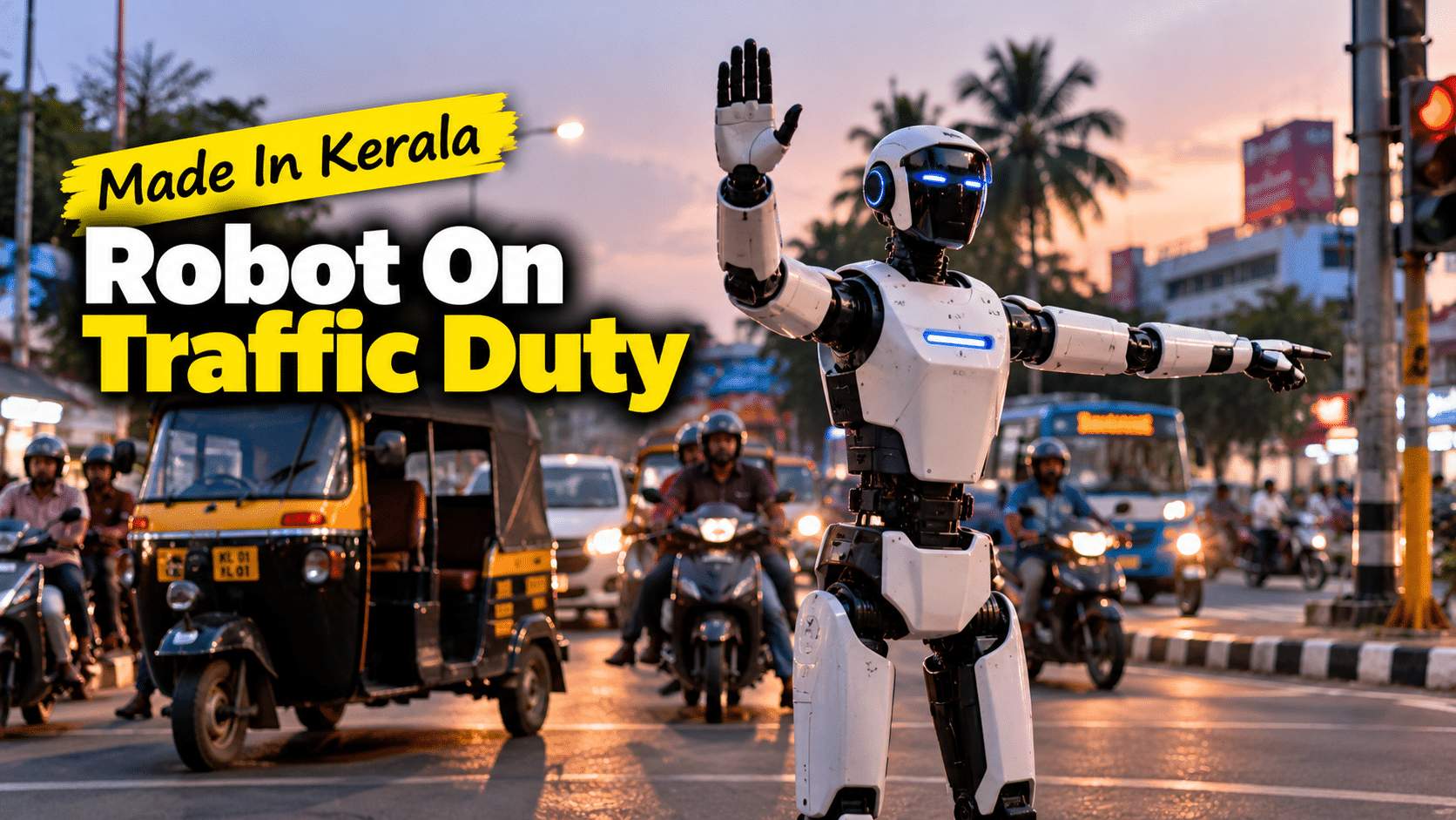 Kerala Police To Trial A Humanoid Traffic Robot