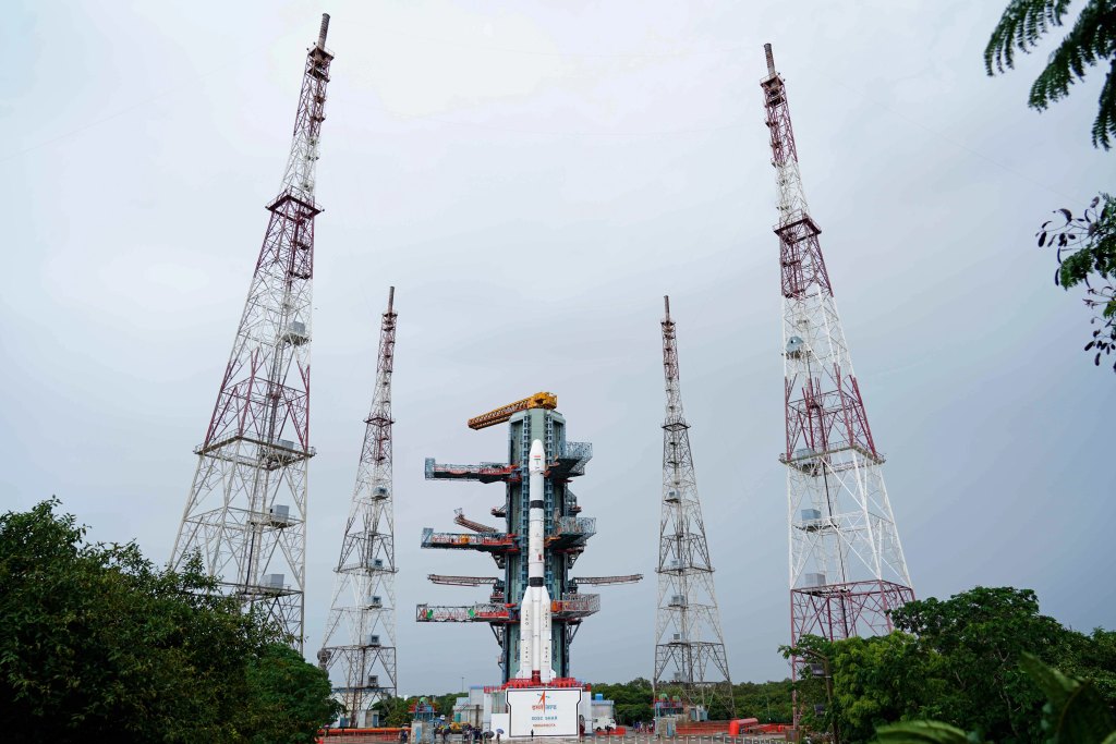 GSLV-F18 on the launch pad