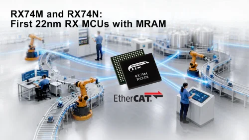 Renesas Launches RX74M and RX74N Flagship 32-bit MCUs, First RX Family Built on 22nm Process and Featuring MRAM